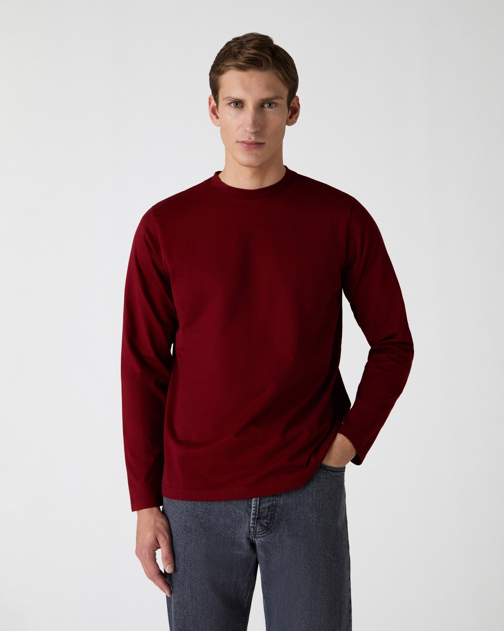 Tony Long Sleeve T-Shirt - Deep Red Berg & Berg