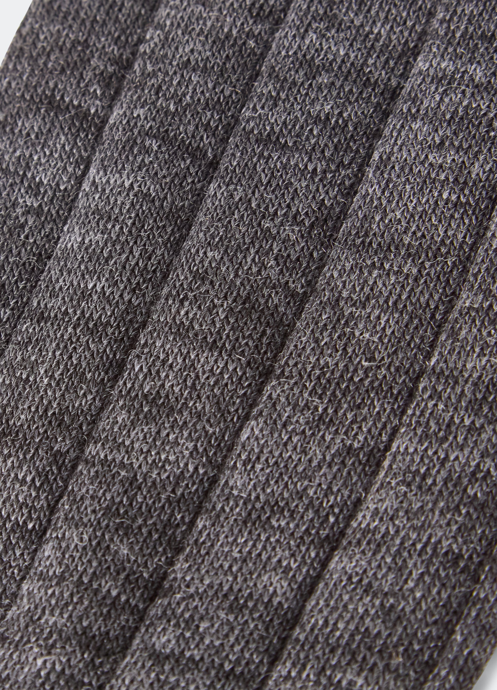 Wide Rib Wool Socks - Mid Grey Berg & Berg